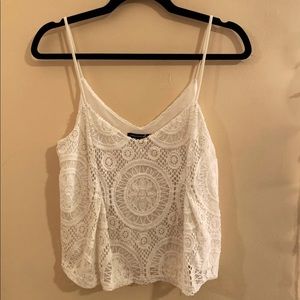 American Eagle Lace Cropped Tank Size Medium
